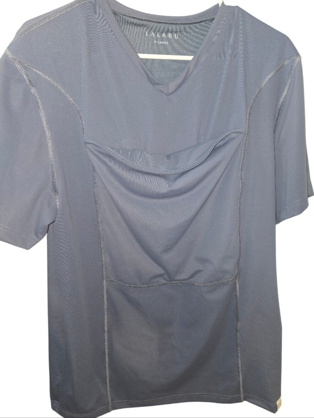 Lalabu Kangaroo Babywearing Dad V Neck Shirt XL